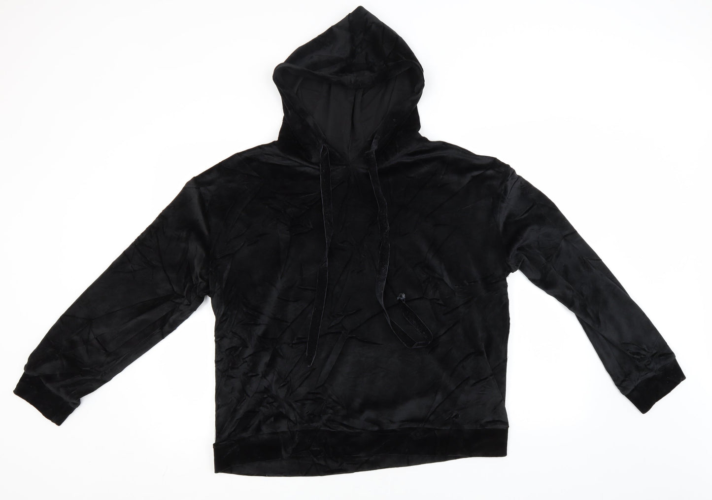 Preworn Womens Black  Cotton Pullover Hoodie Size 2XL