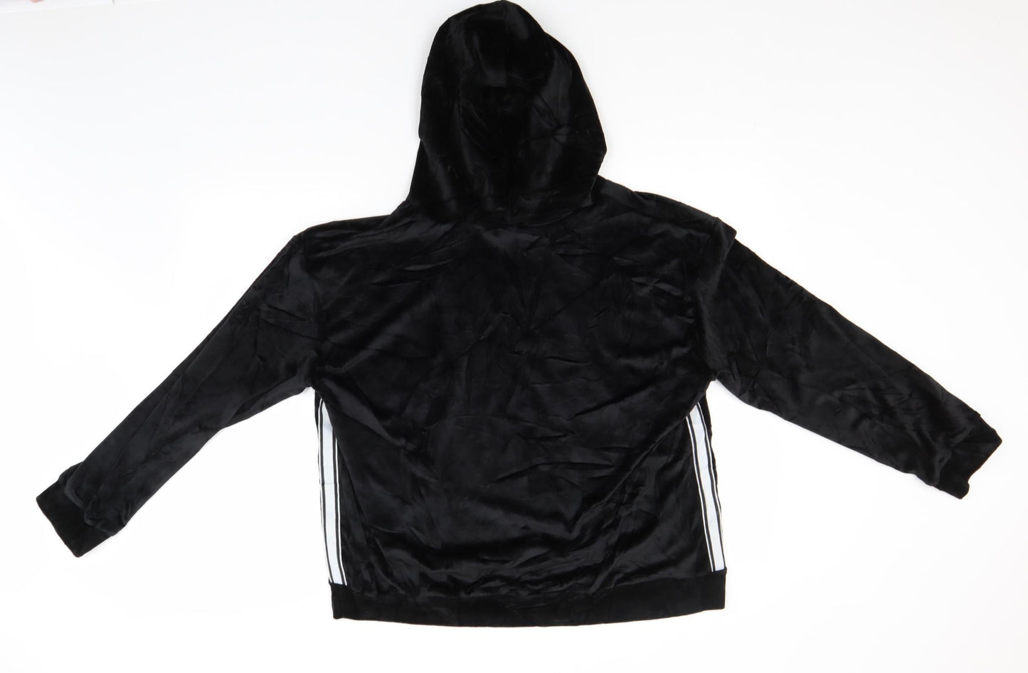 Preworn Womens Black  Cotton Pullover Hoodie Size 2XL
