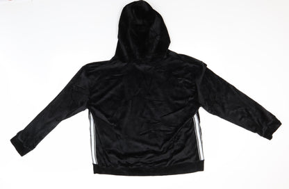 Preworn Womens Black  Cotton Pullover Hoodie Size 2XL