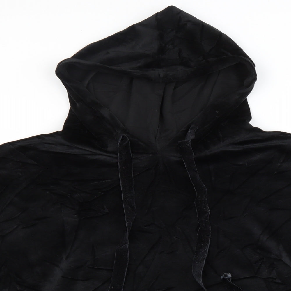 Preworn Womens Black  Cotton Pullover Hoodie Size 2XL