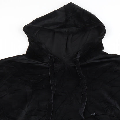 Preworn Womens Black  Cotton Pullover Hoodie Size 2XL
