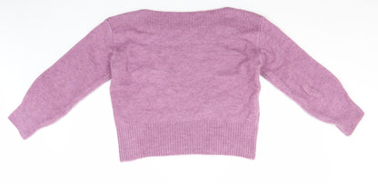 Womens UK Size M Marks and Spencer Pink Henley Jumper