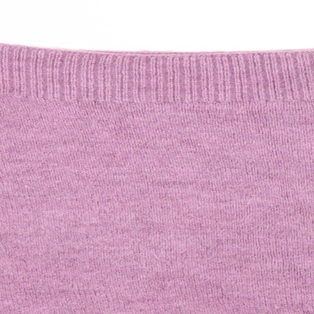 Womens UK Size M Marks and Spencer Pink Henley Jumper