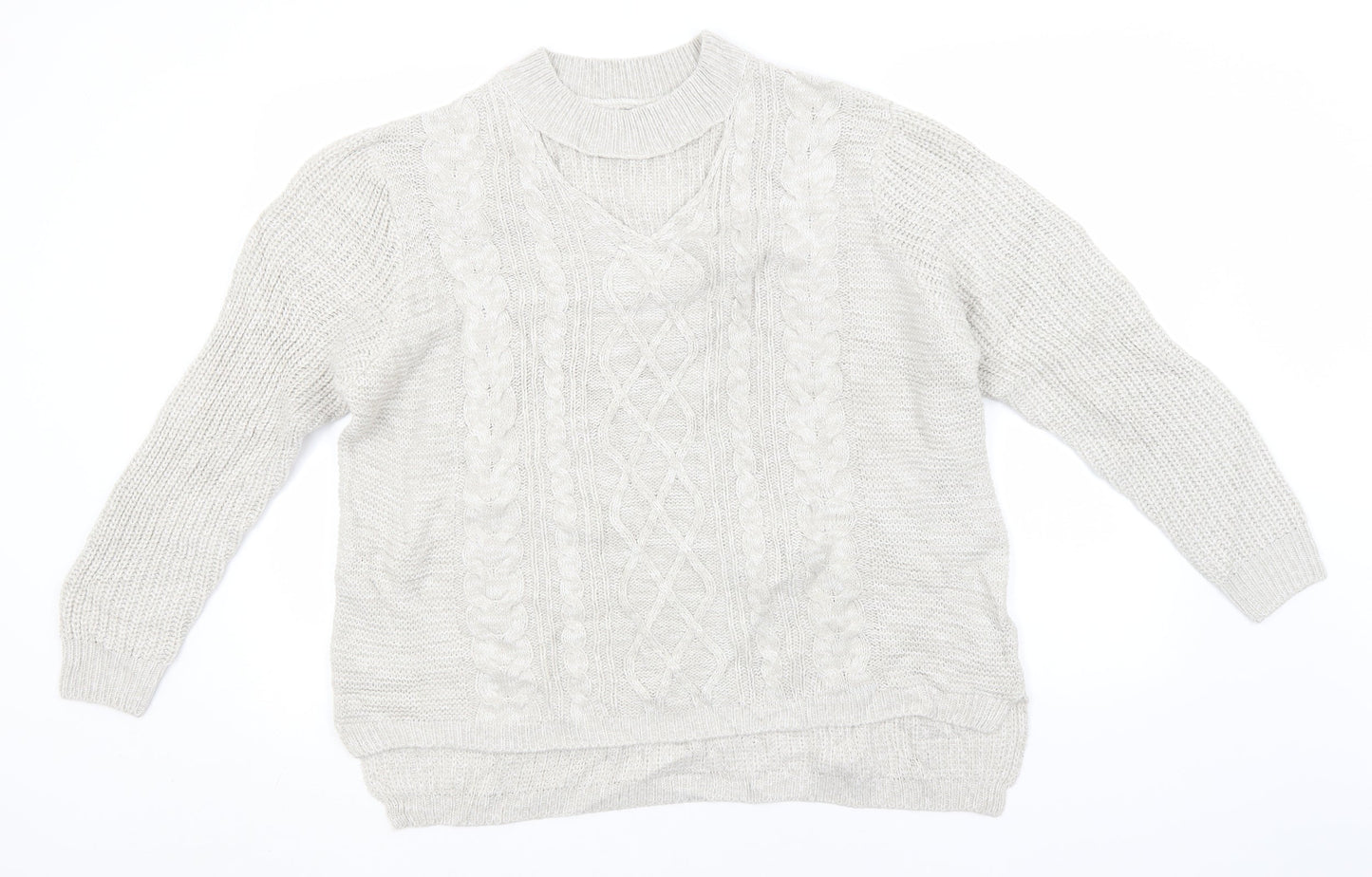 Womens UK Size  Preworn Grey Pullover Jumper