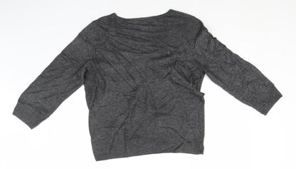 Womens UK Size L Preworn Grey Pullover Jumper