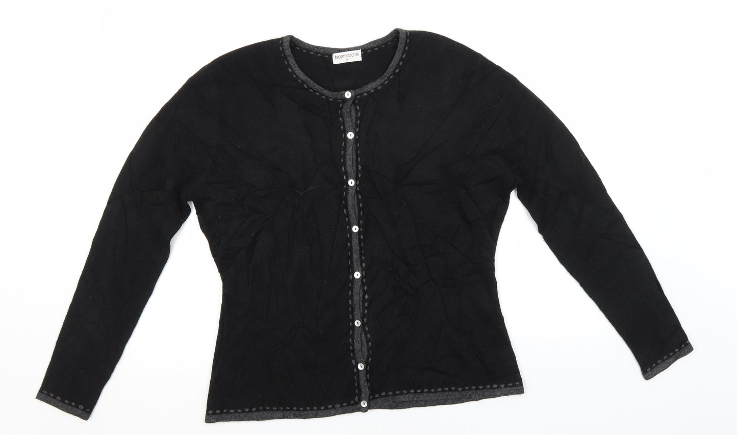 Womens UK Size S Bonmarché Black Cardigan Jumper