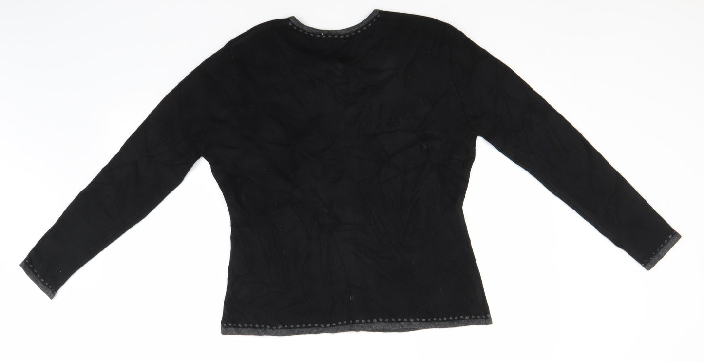 Womens UK Size S Bonmarché Black Cardigan Jumper