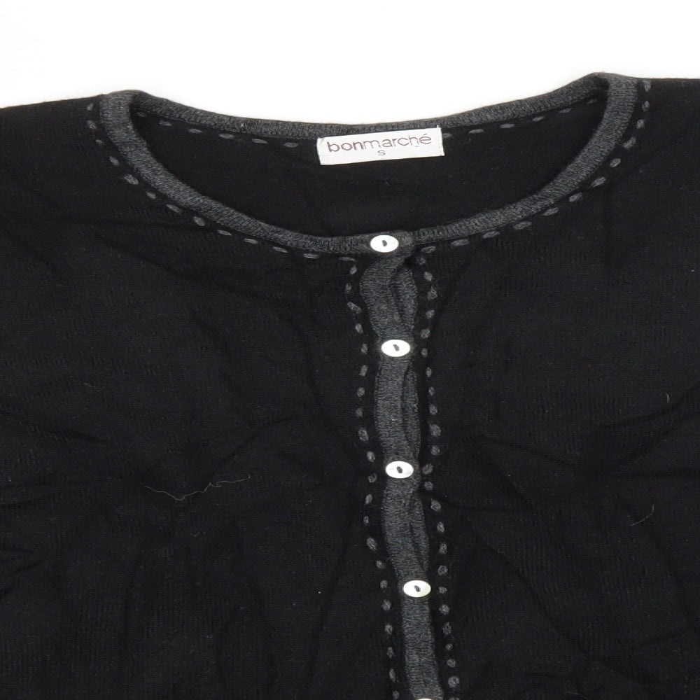 Womens UK Size S Bonmarché Black Cardigan Jumper