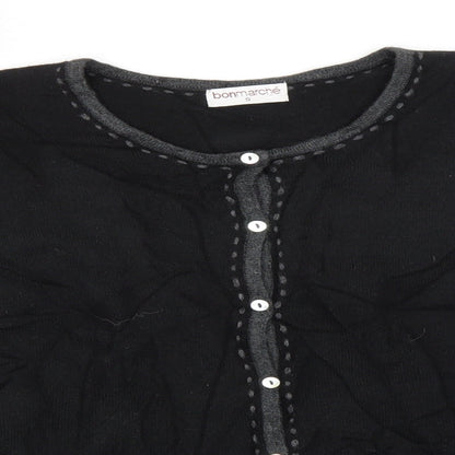 Womens UK Size S Bonmarché Black Cardigan Jumper