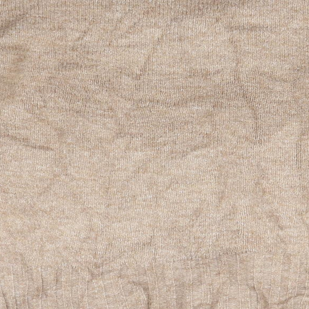 Primark Womens Beige V-Neck  Acrylic Pullover Jumper Size 4