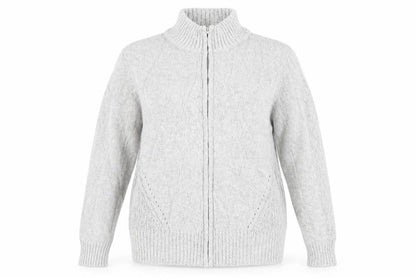 Womens UK Size 18 EWM Grey Full Zip Jumper