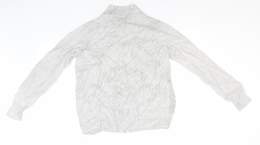 Womens UK Size 18 EWM Grey Full Zip Jumper