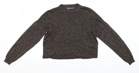 Primark Womens Gold Round Neck  Viscose Pullover Jumper Size 6