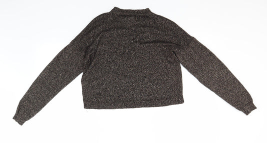 Primark Womens Gold Round Neck  Viscose Pullover Jumper Size 6