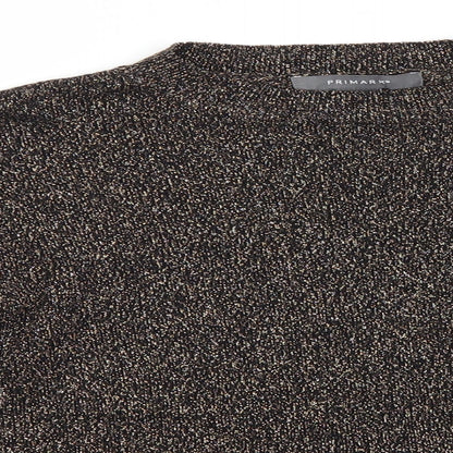 Primark Womens Gold Round Neck  Viscose Pullover Jumper Size 6