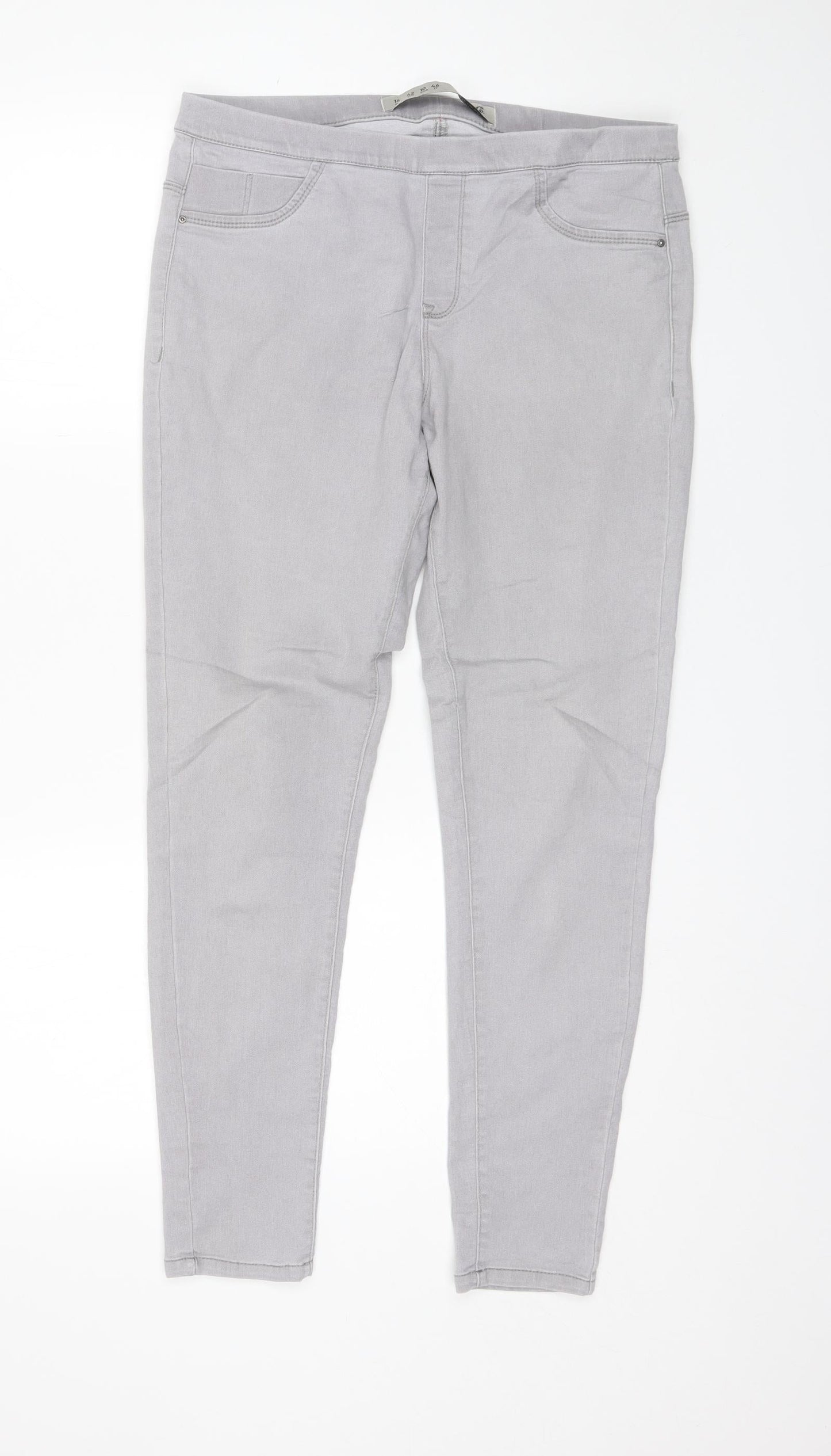 Denim Co Womens Grey  Cotton Jegging Jeans Size 14 L27 in Regular