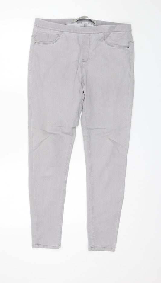 Denim Co Womens Grey  Cotton Jegging Jeans Size 14 L27 in Regular