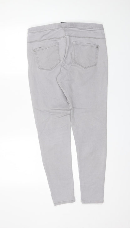 Denim Co Womens Grey  Cotton Jegging Jeans Size 14 L27 in Regular