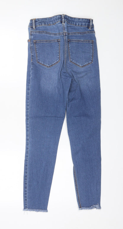 Womens UK Size 8 Papaya Regular Fit Skinny Blue Jeans