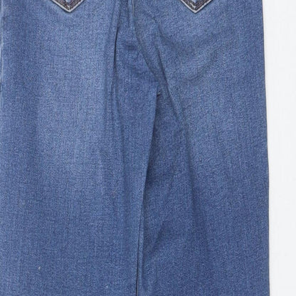 Womens UK Size 8 Papaya Regular Fit Skinny Blue Jeans