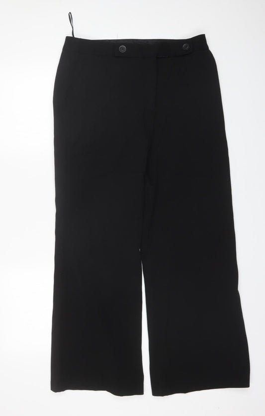Womens UK Size 14 Dorothy Perkins Regular Fit Dress Pants Black Trousers