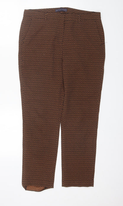 Womens UK Size 12 Marks and Spencer Regular Fit  Brown Trousers