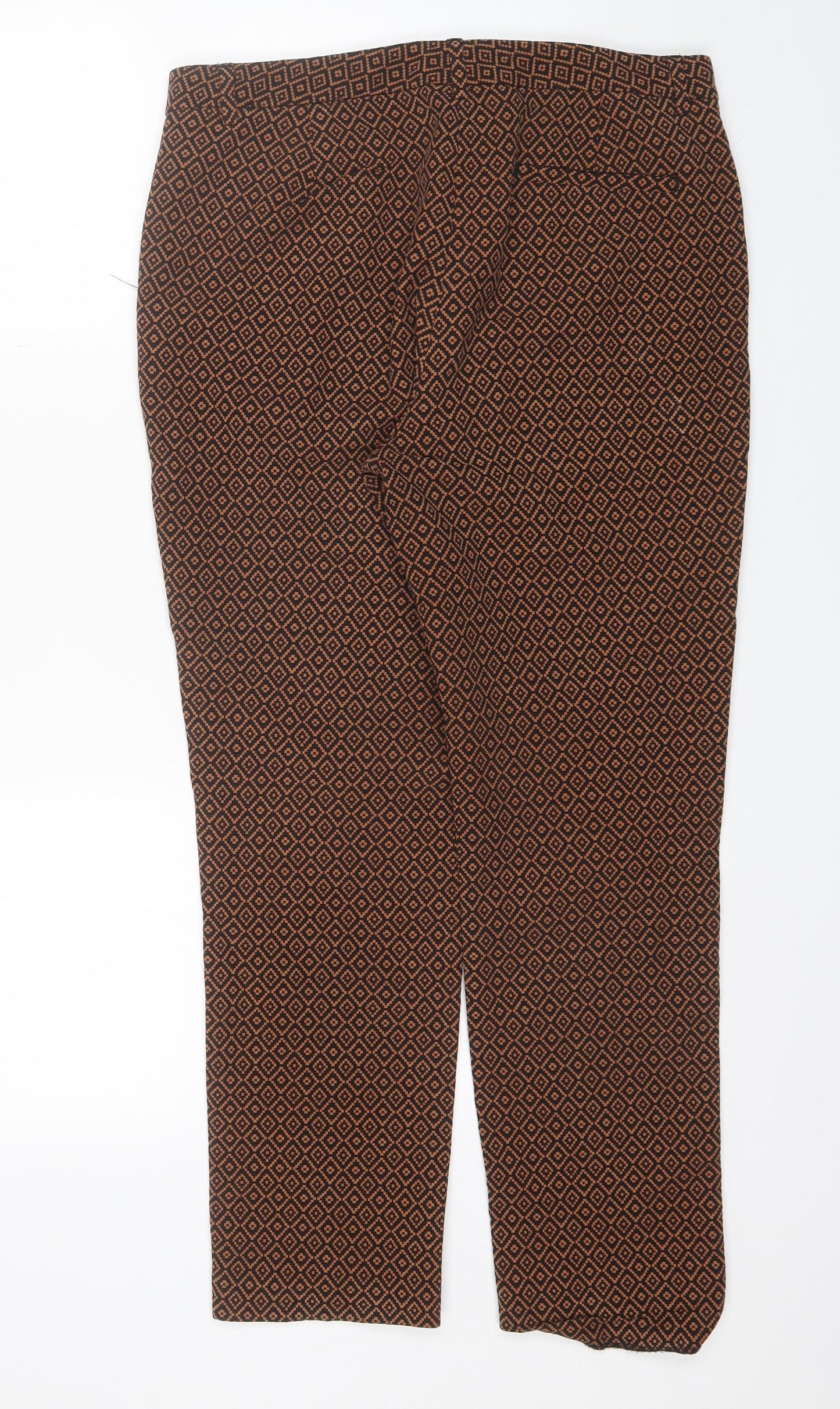 Womens UK Size 12 Marks and Spencer Regular Fit  Brown Trousers