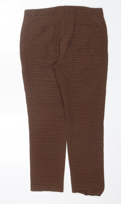 Womens UK Size 12 Marks and Spencer Regular Fit  Brown Trousers