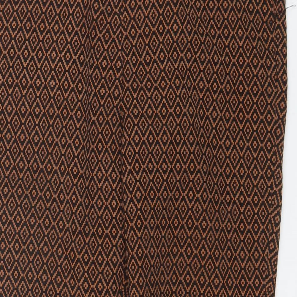Womens UK Size 12 Marks and Spencer Regular Fit  Brown Trousers