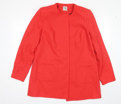 TU Womens Red   Overcoat Jacket Size 14