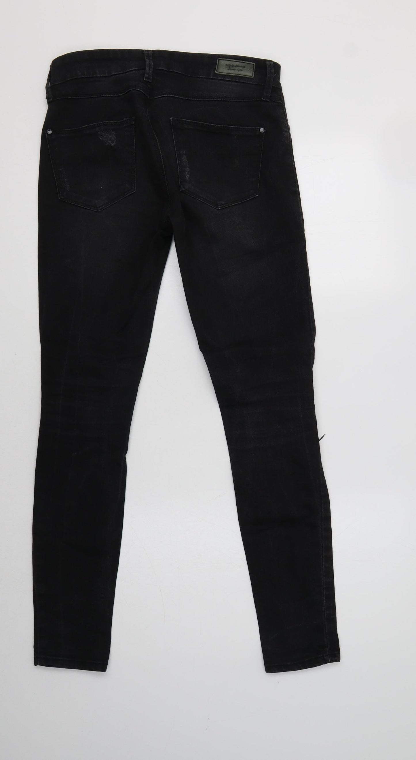 Mango Womens Black  Cotton Skinny Jeans Size 8 L31 in Regular