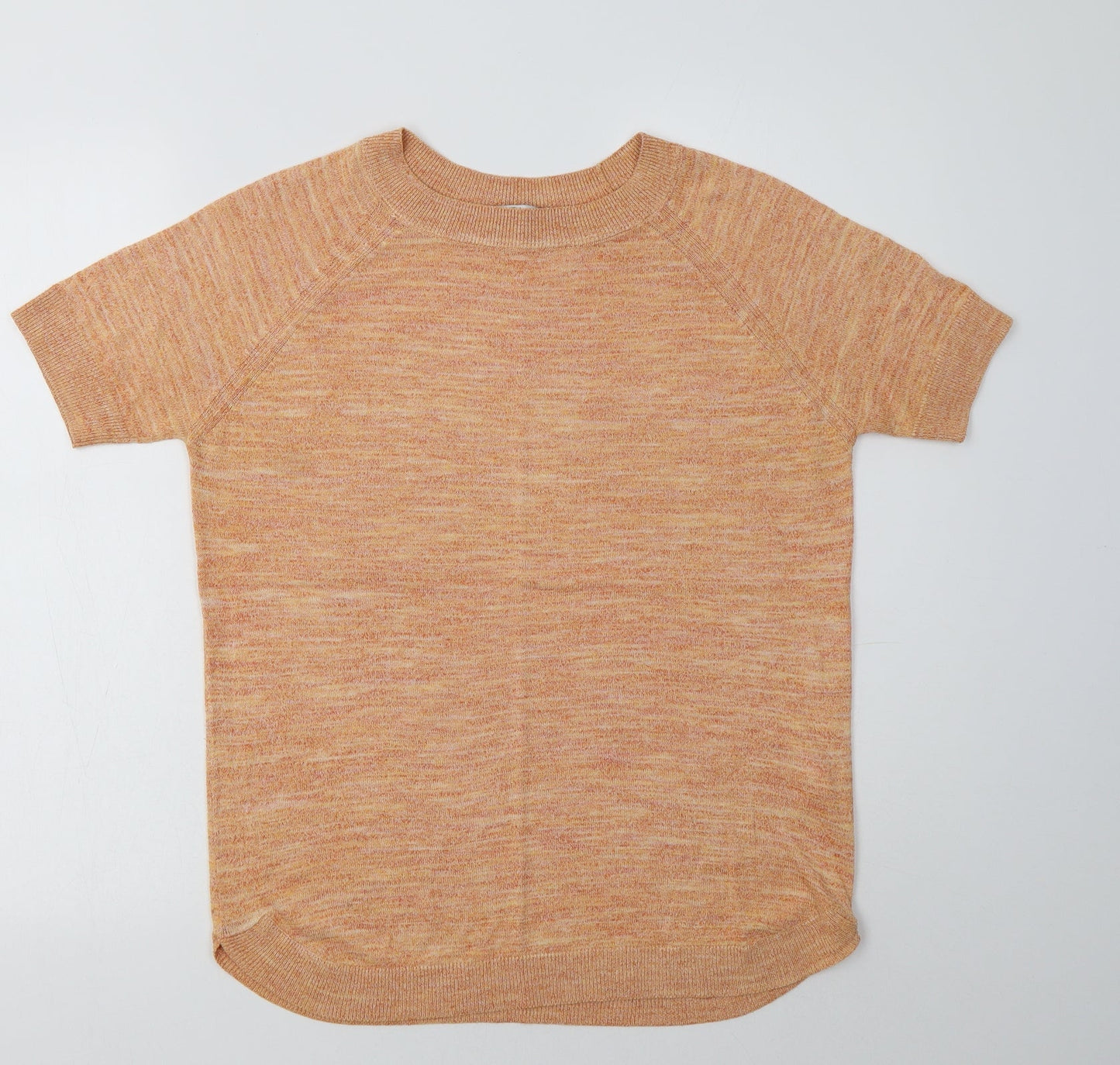 TU Womens Orange Crew Neck  Polyester Pullover Jumper Size 12