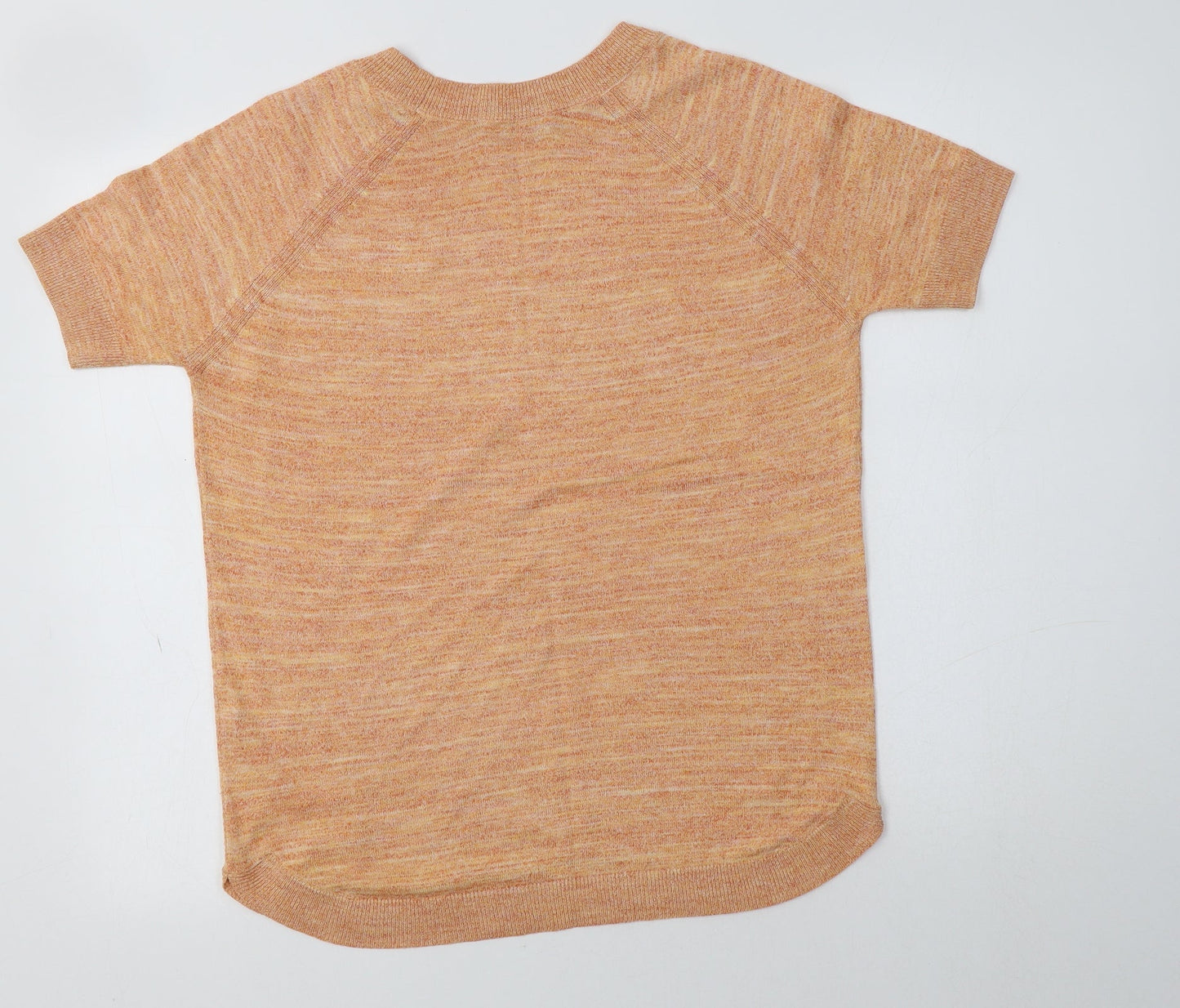 TU Womens Orange Crew Neck  Polyester Pullover Jumper Size 12