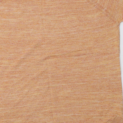 TU Womens Orange Crew Neck  Polyester Pullover Jumper Size 12