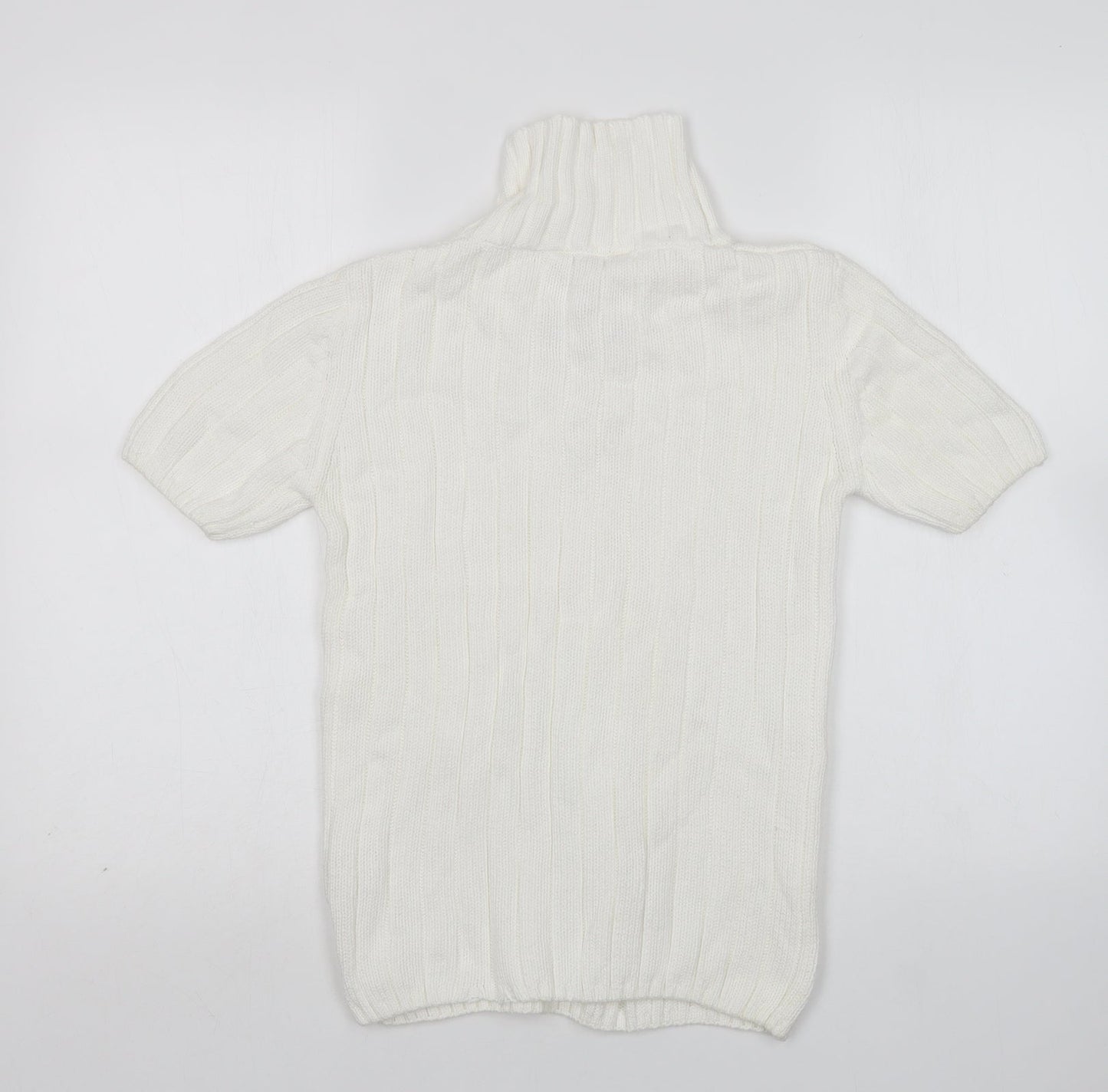 Lee Cooper Womens White V-Neck  Cotton Pullover Jumper Size S