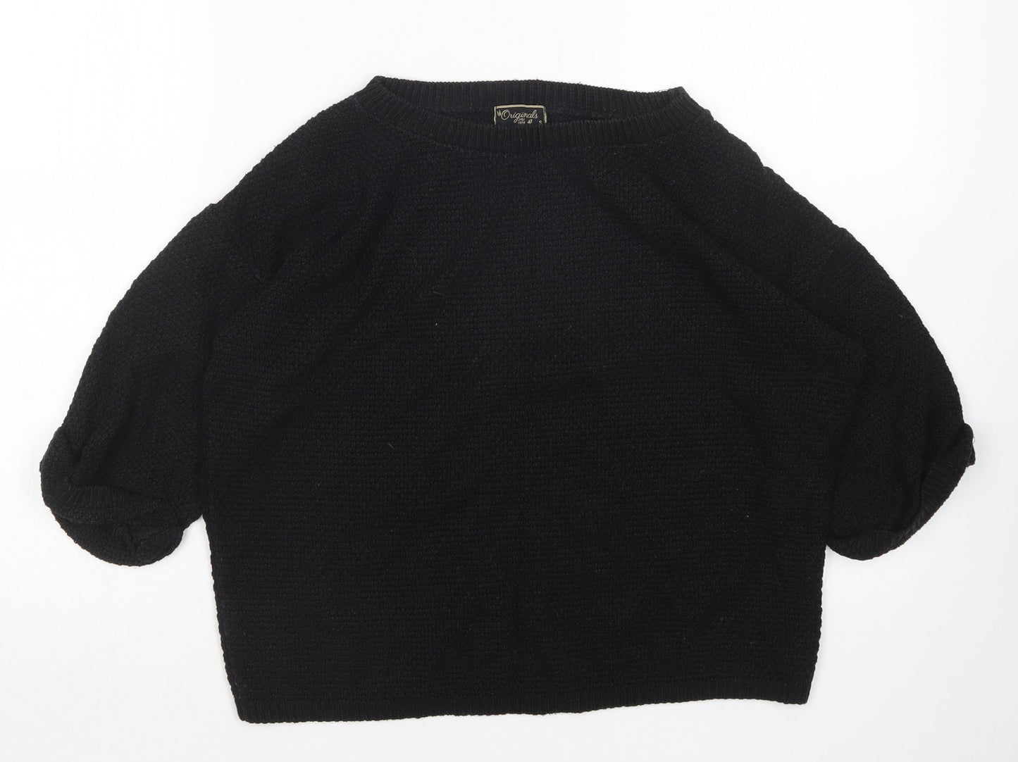Womens UK Size S Preworn Black Pullover Jumper