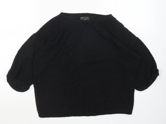 Womens UK Size S Preworn Black Pullover Jumper