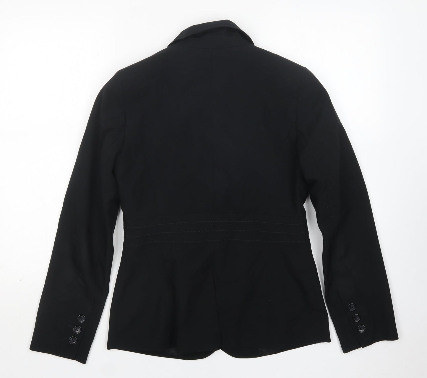 South Womens Black  Polyester Jacket Suit Jacket Size 10