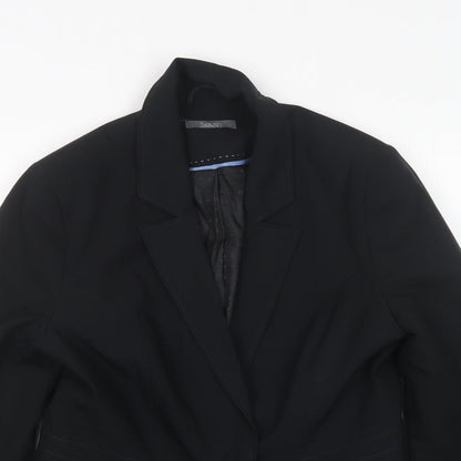 South Womens Black  Polyester Jacket Suit Jacket Size 10