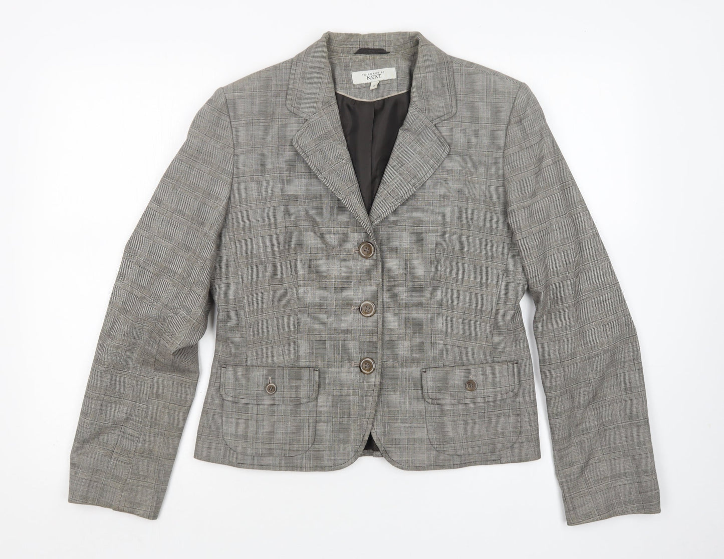 NEXT Womens Multicoloured Houndstooth Polyester Jacket Suit Jacket Size 14