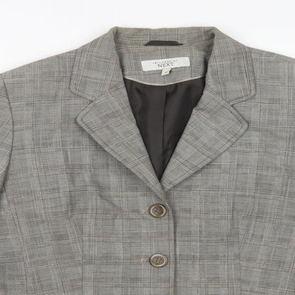 NEXT Womens Multicoloured Houndstooth Polyester Jacket Suit Jacket Size 14