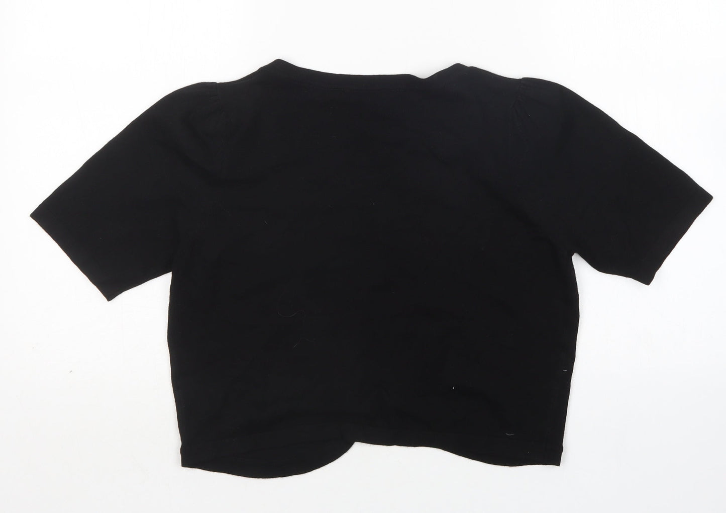 BHS Womens Black Round Neck  Viscose Cardigan Jumper Size 12