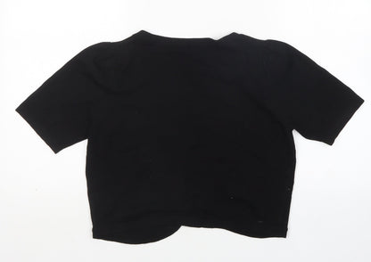 BHS Womens Black Round Neck  Viscose Cardigan Jumper Size 12