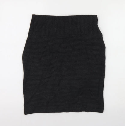 M&S Womens Grey  Acrylic Straight & Pencil Skirt Size 10