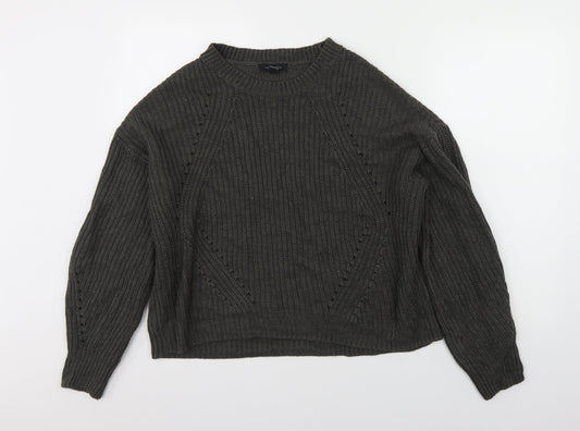 New Look Mens Green Round Neck  Acrylic Pullover Jumper Size M