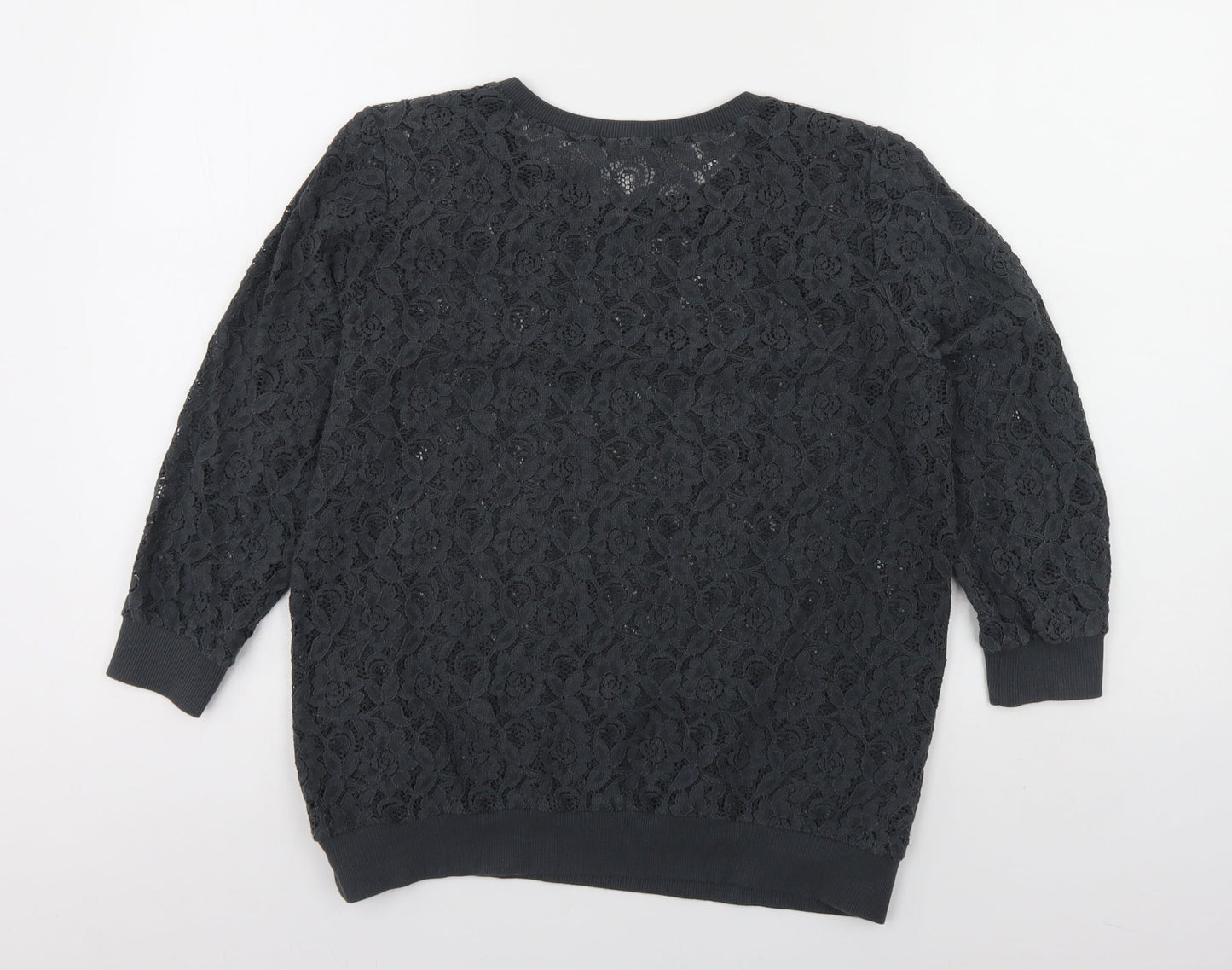 George Womens Green Round Neck  Cotton Pullover Jumper Size 12