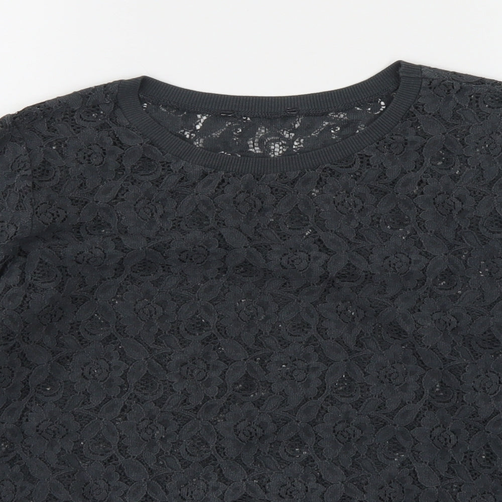 George Womens Green Round Neck  Cotton Pullover Jumper Size 12