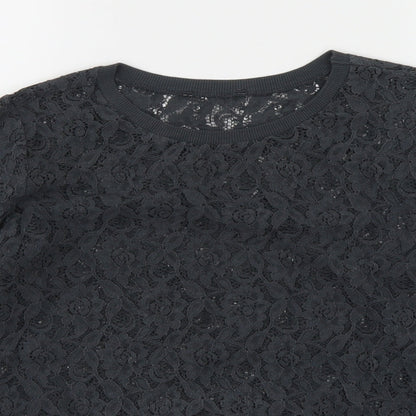 George Womens Green Round Neck  Cotton Pullover Jumper Size 12