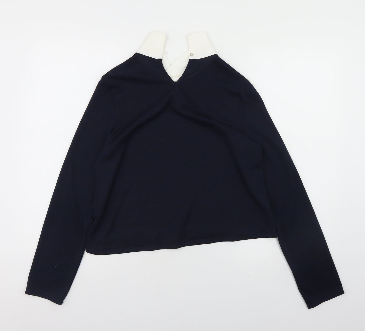Womens UK Size 10 M&Co Blue Pullover Jumper