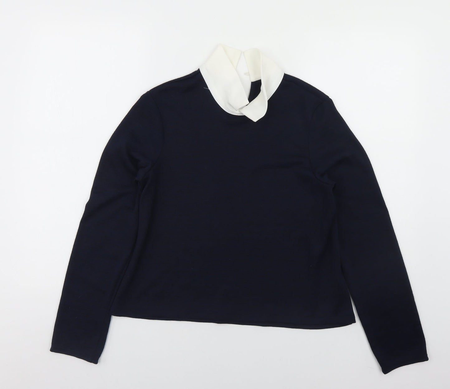 Womens UK Size 10 M&Co Blue Pullover Jumper